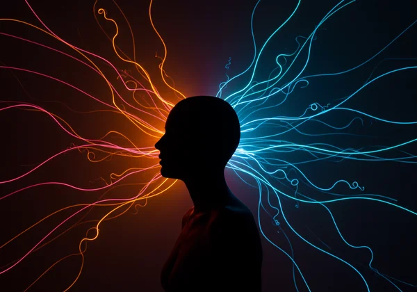 Person feeling distinct from others, different wavelengths