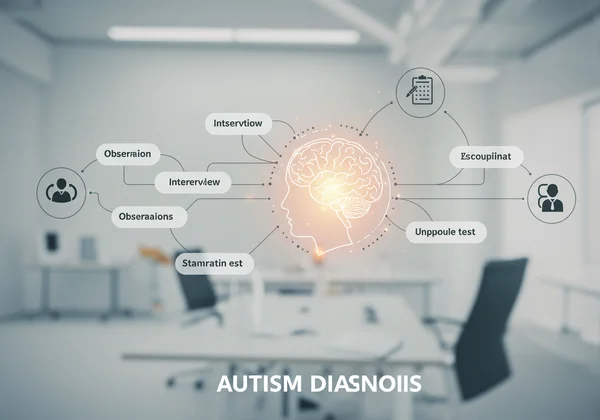 Professional autism diagnosis process, multi-faceted eval.