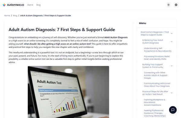 Adult Autism Diagnosis: 7 First Steps & Support Guide