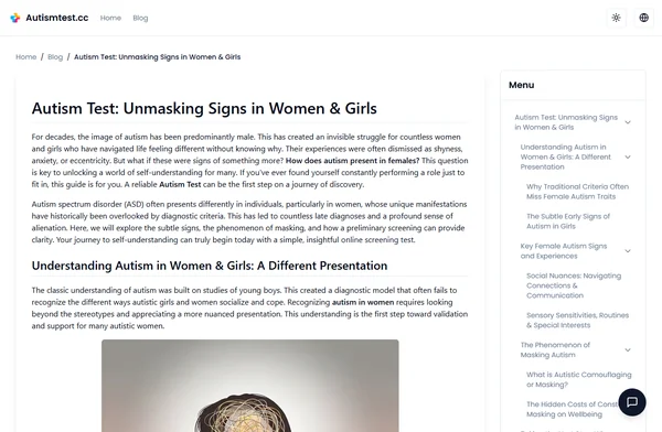 Autism Test: Unmasking Signs in Women & Girls