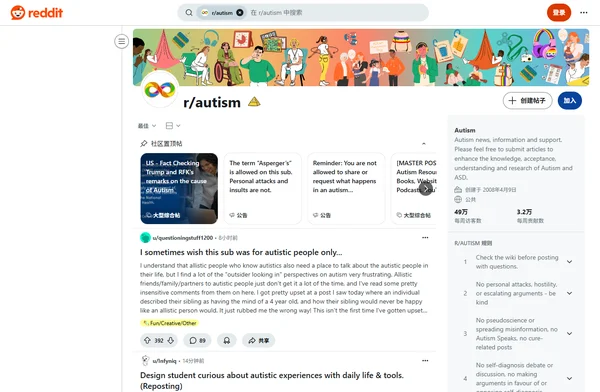 Reddit r/autism