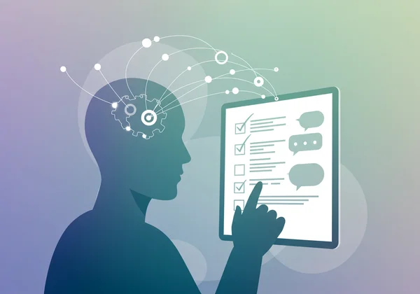 Abstract visual of an online questionnaire for autism traits