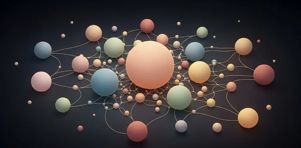Abstract network representing neurodivergent community support