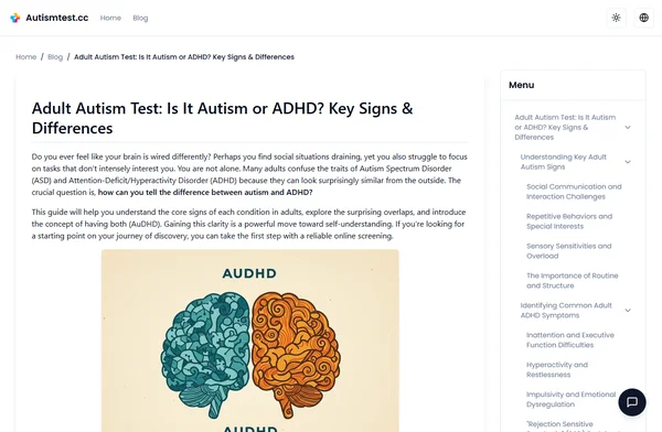 Ujian Autisme Dewasa: Adakah Ia Autisme atau ADHD? Tanda & Perbezaan Utama
