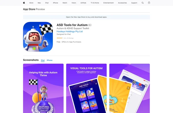 Alatan ASD untuk Autisme